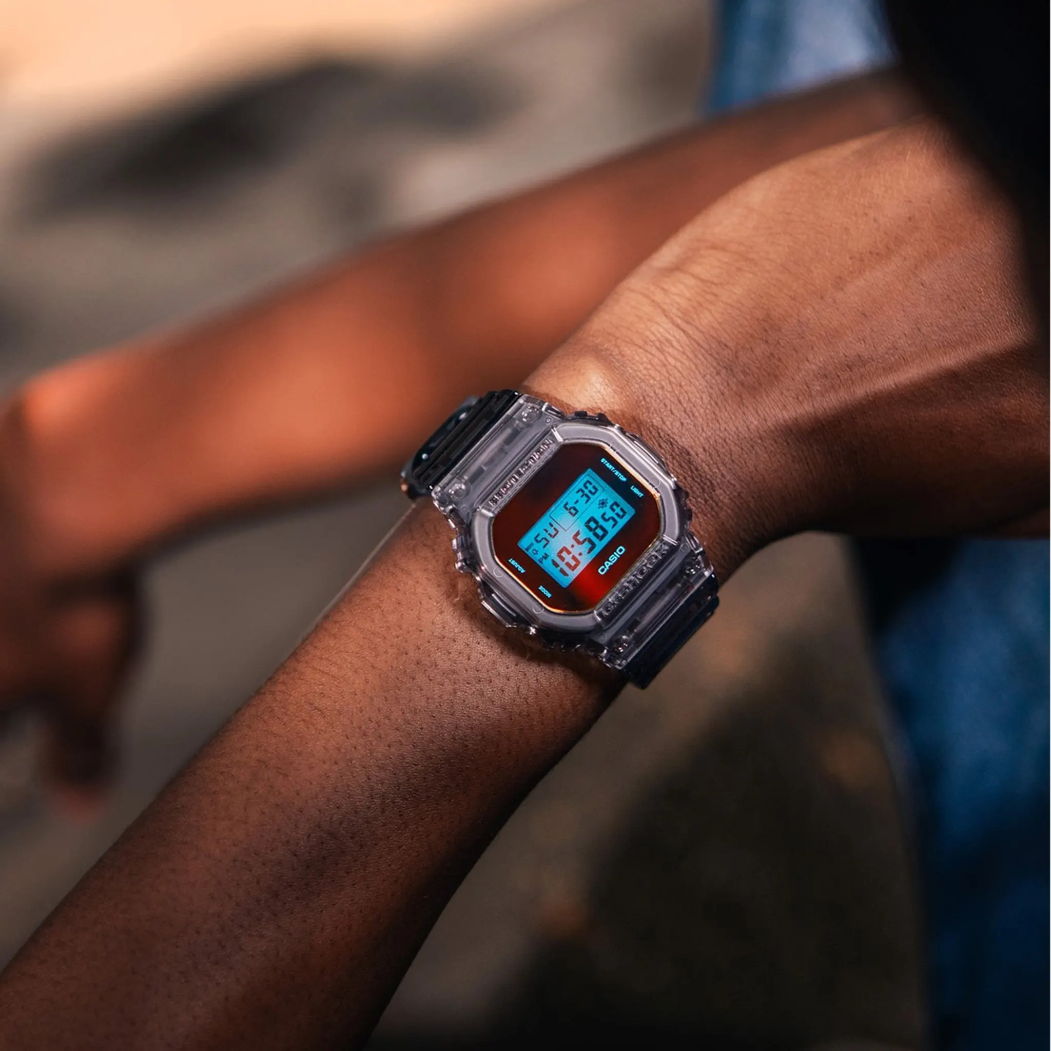 Model view of G-Shock Casio DW-5600TL-7ER Gunmetal